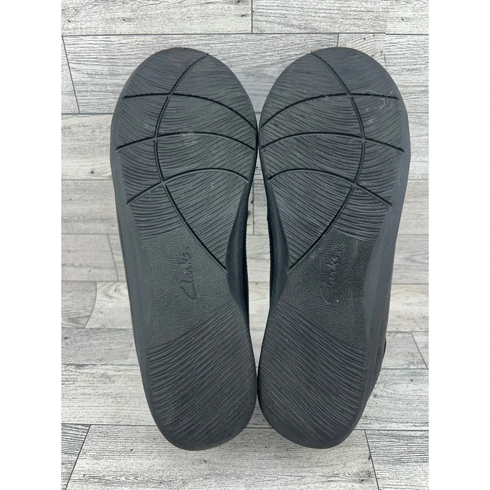 Clarks Cloudsteppers Sillian Paz‎ Black Slip On Loafers Women Size 9.5 M